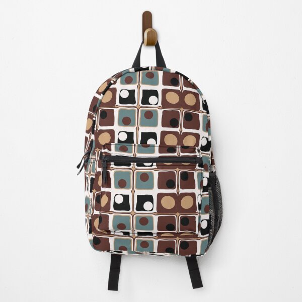 Item preview, Chocolate And Blue Geometric Pattern designed and sold by Ruth Palmer.