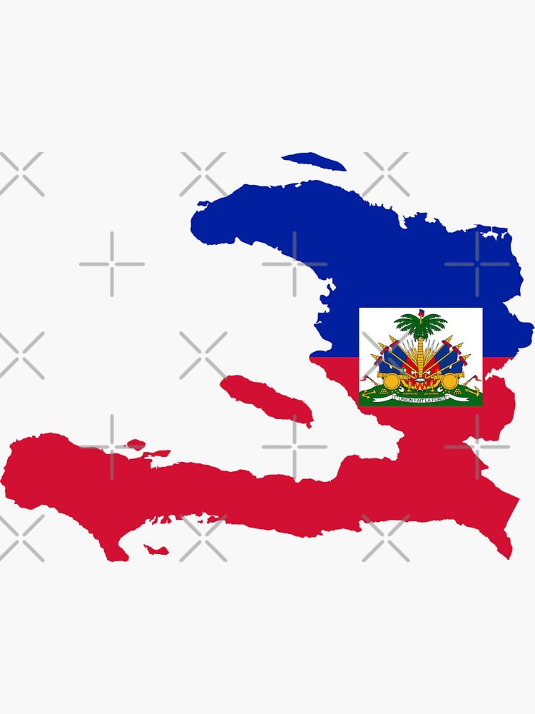 "HAITIAN FLAG, MAP OF HAITI" Sticker for Sale by CasaLatina Redbubble