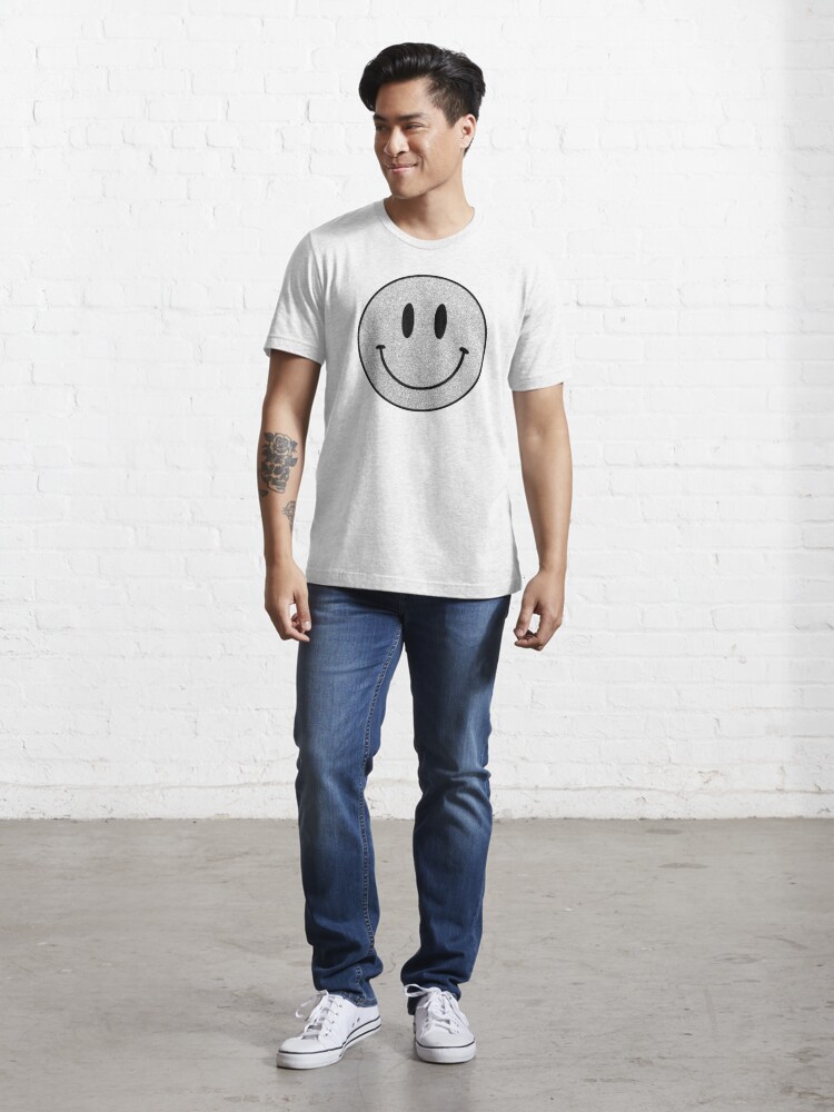 Silver Glitter Smile, Happy Face,  Essential T-Shirt for Sale by  HappyFaceCo