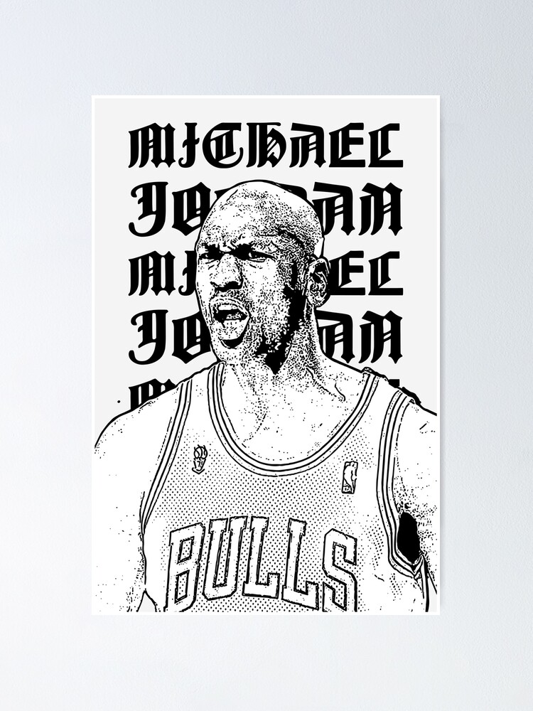 Michael Jordan #23 & White Print" Poster by 99designstudio | Redbubble