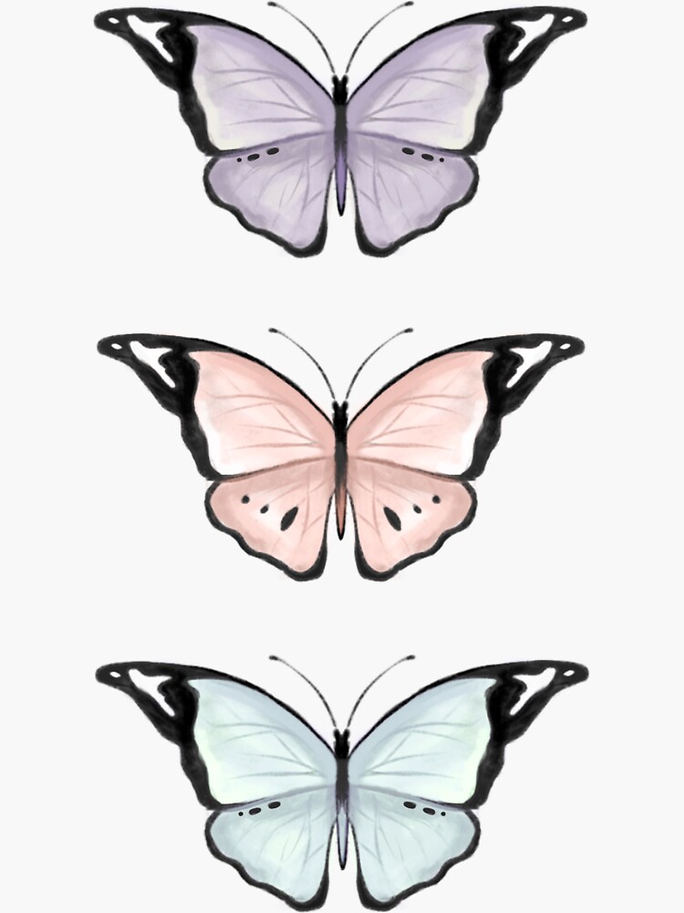 Pastel Butterfly Sticker Pack Sticker By Artographyartt Redbubble 1051