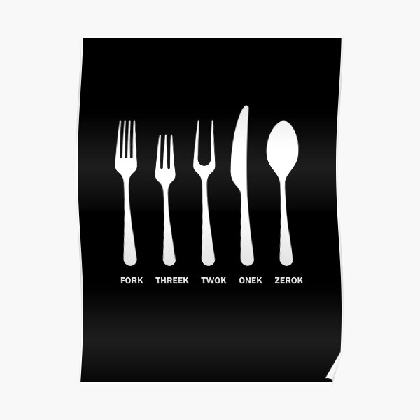 Fork Threek Twok Onek Zerok Poster