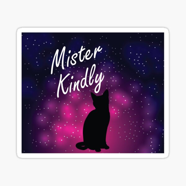 Mister Kindly Nevernight Shadow Cat Print Sticker