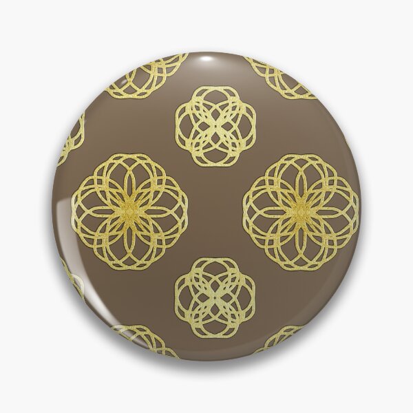 Item preview, Gold motifs on a pale taupe background  designed and sold by PetaJaneHome.
