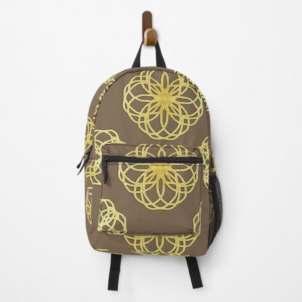 Item preview, Gold motifs on a pale taupe background  designed and sold by PetaJaneHome.