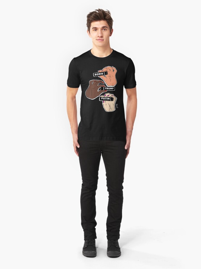 Alternate view of Sashay Away Boris, Trump & Putin Slim Fit T-Shirt