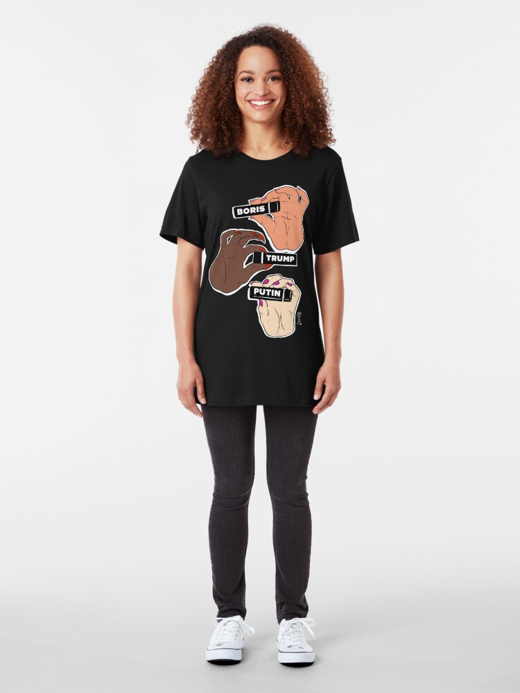 Alternate view of Sashay Away Boris, Trump & Putin Slim Fit T-Shirt