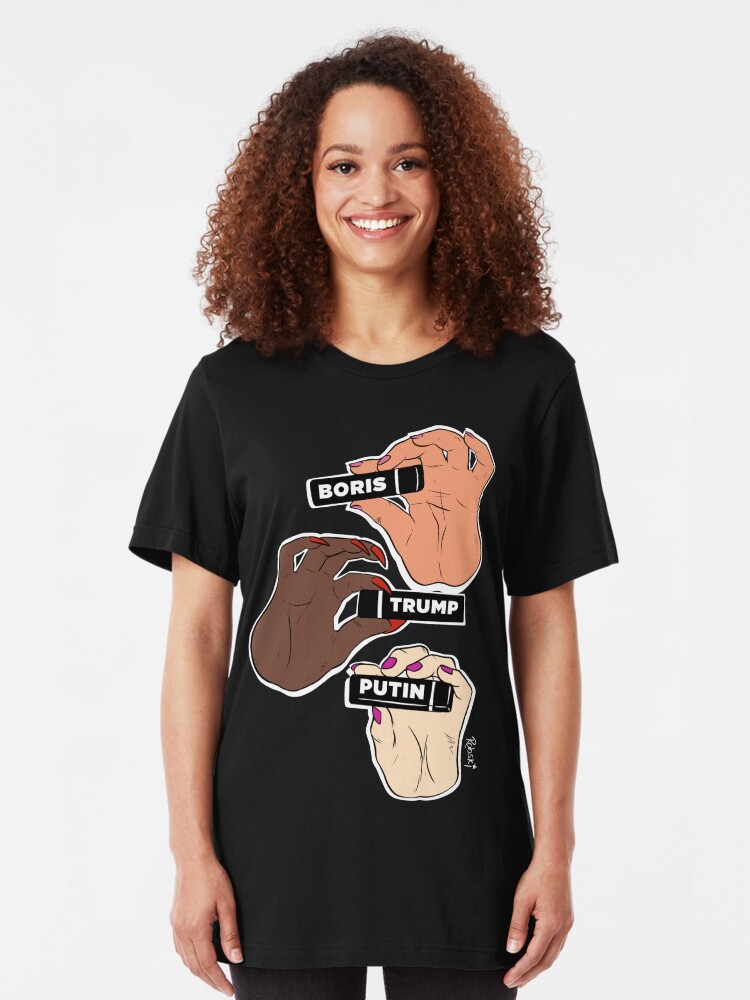 Alternate view of Sashay Away Boris, Trump & Putin Slim Fit T-Shirt