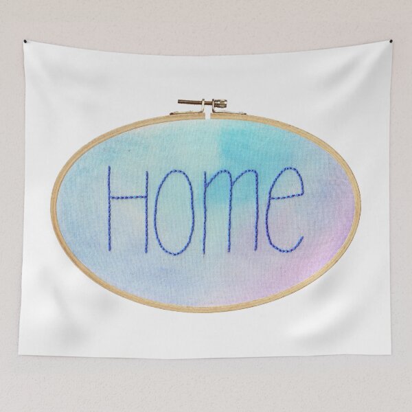 Item preview, Home Watercolour and Embroidery Hoop designed and sold by Rebekah Melville.