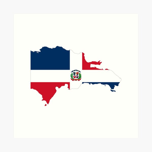 Aperçu de l'œuvre  CARTE DE LA RÉPUBLIQUE DOMINICANA créée et vendue par CasaLatina.