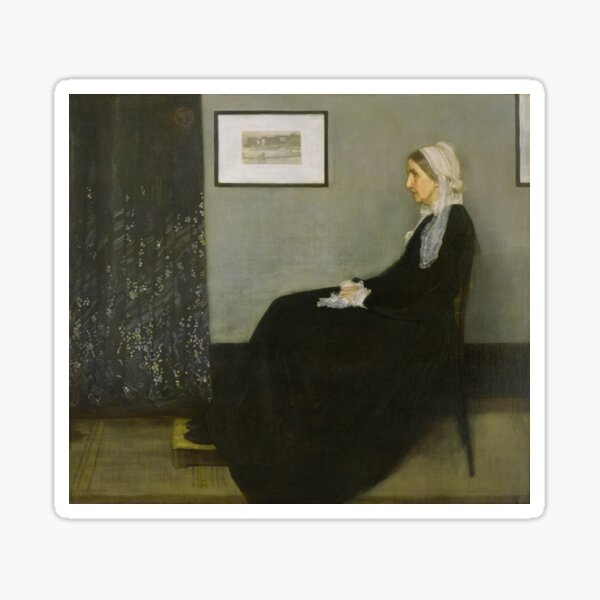 Painting Art, James McNeill Whistler Artist Paintings, Whistler's Mother Sticker
