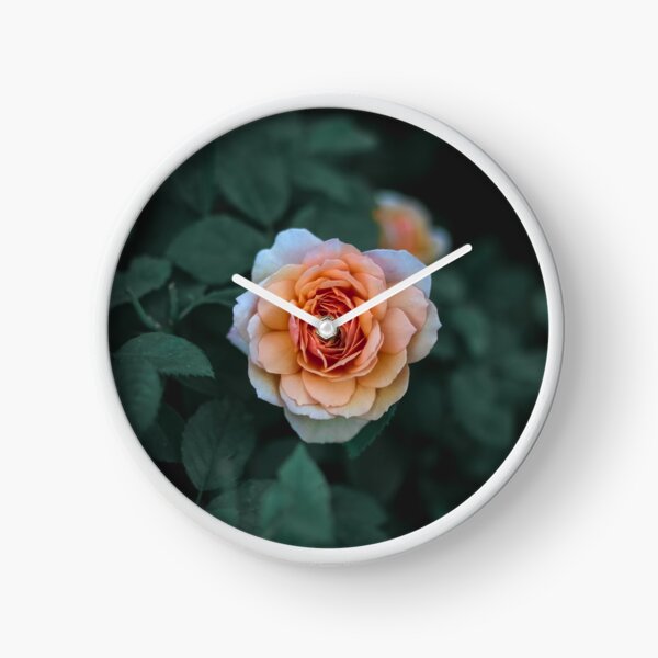 Orange Rose Clock