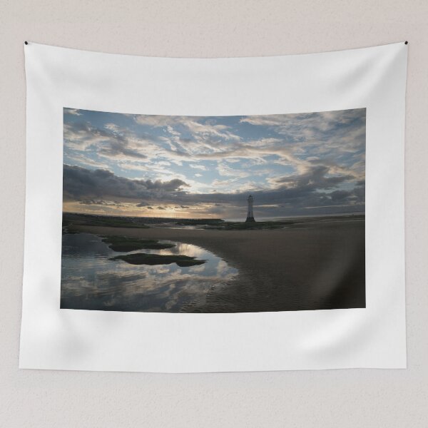Item preview, Evening Sunset over New Brighton Lighthouse,Wirral,Merseyside.England designed and sold by ALEXANDER  STEPHEN PEMBERTON.