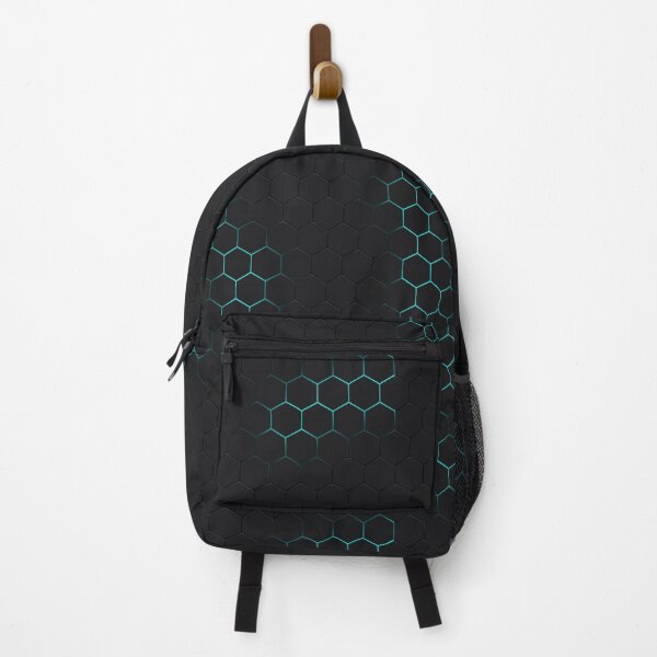 Item preview, Hectagon tech pattern - blue background light designed and sold by jc007.