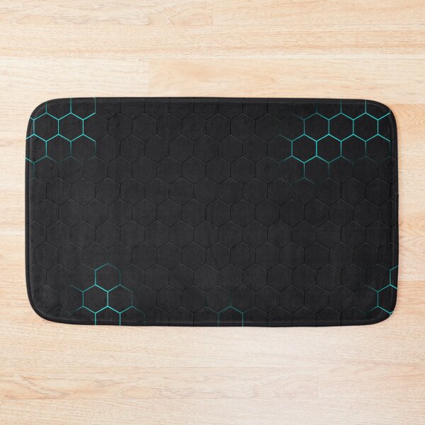 Item preview, Hectagon tech pattern - blue background light designed and sold by jc007.