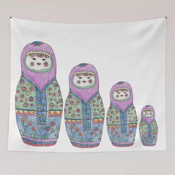 Item preview, Russian Nesting Dolls designed and sold by ArtChildGalore.