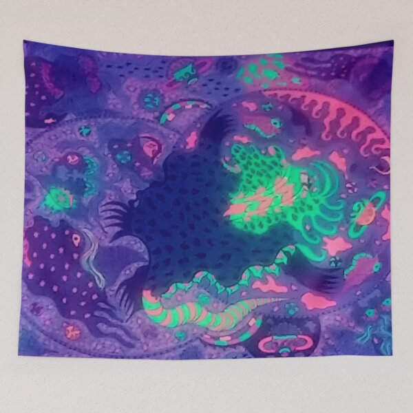 Item preview, Blacklight cosmic space travelers designed and sold by chelleray.