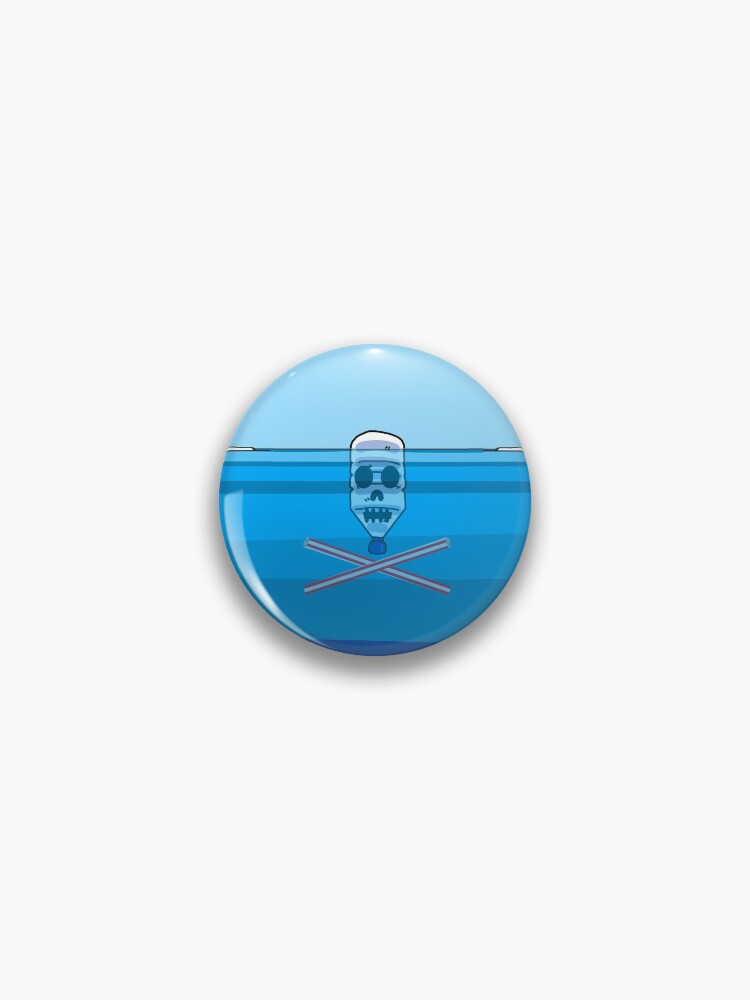 Thumbnail 1 of 3, Pin, plastic skull underwater designed and sold by DNAtured.