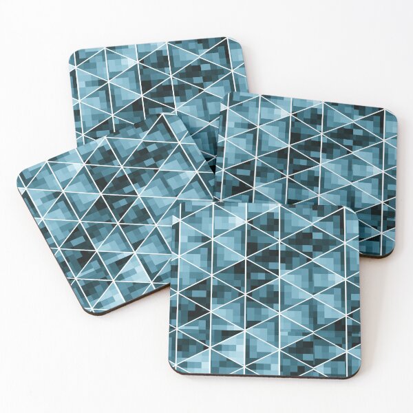 Item preview, Blue Digital Geometry Pattern designed and sold by Foxicopter.