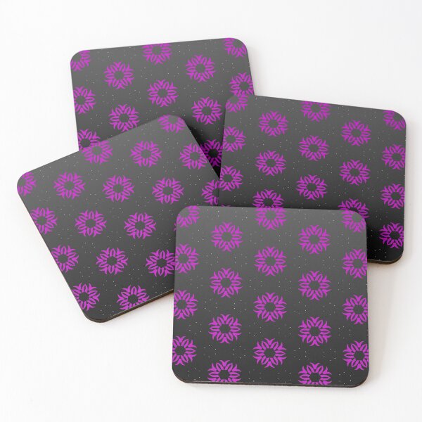 Item preview, Hot pink floral pattern on cool gradient gray designed and sold by PetaJaneHome.