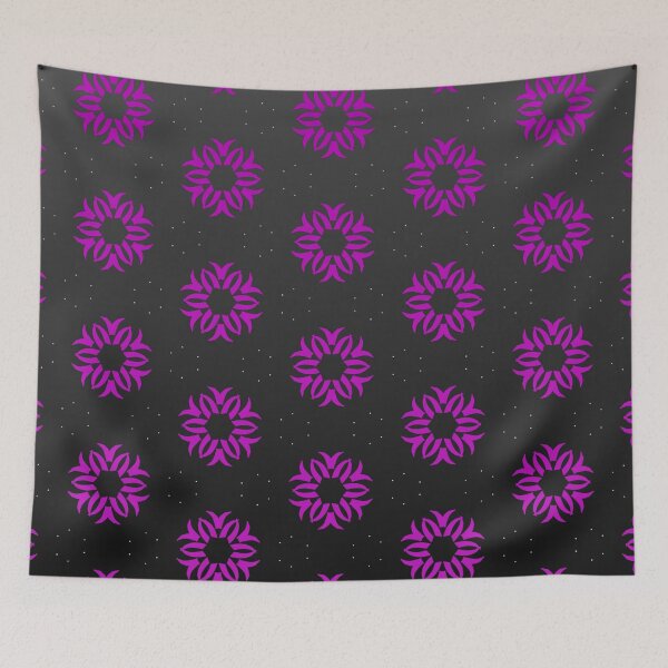 Item preview, Hot pink floral pattern on cool gradient gray designed and sold by PetaJaneHome.