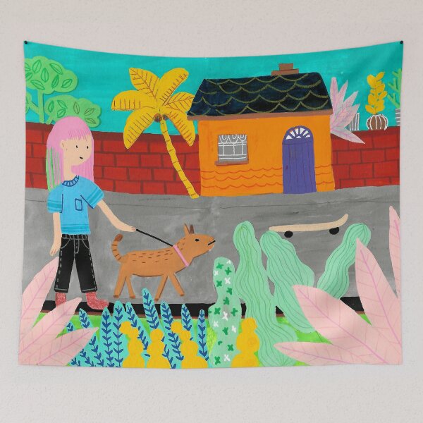 Item preview, Walking the dog designed and sold by printmesomecolo.
