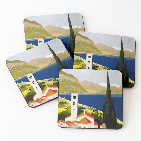 Item preview, Italian Lakes Vintage Poster designed and sold by IslandArt.