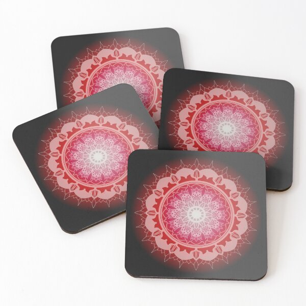 Item preview, Glowing Reds & Pinks Gradient Spiritual Boho Geometric Mandala Design designed and sold by Bill Shearer.