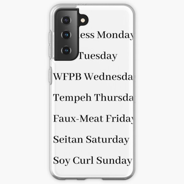 Borderless Vegan Days of the Week Samsung Galaxy Soft Case