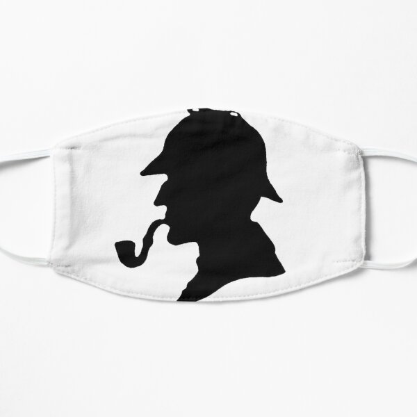 Sherlock Holmes Silhouette Masque sans plis