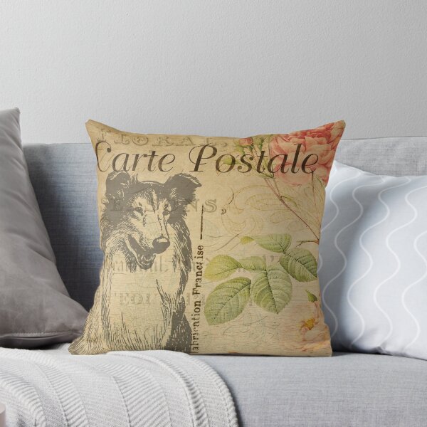 Artikelvorschau, Vintage französische Postkarte mit Colliehund entworfen und verkauft von Dutch-Design.