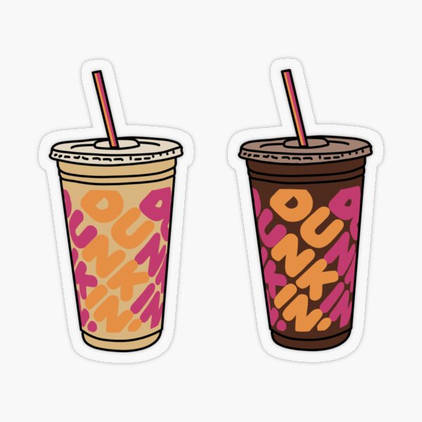 "dunkin iced coffee" Sticker by cellal Redbubble