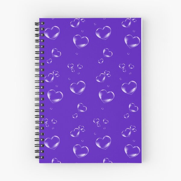 Item preview, Floating Heart Soap Bubbles Pattern on Violet designed and sold by WisdomInspired.