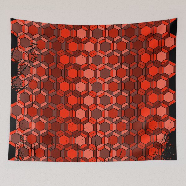 Item preview, Red hectagon pattern designed and sold by jc007.