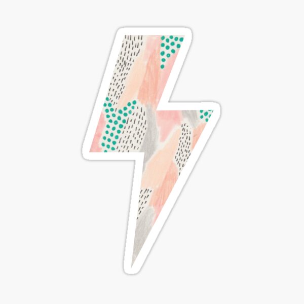 pastel pattern lightning bolt Sticker