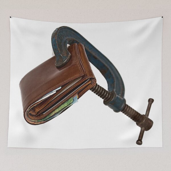 Item preview, Brown leather wallet clamp in C-clamp designed and sold by bassel-ad.