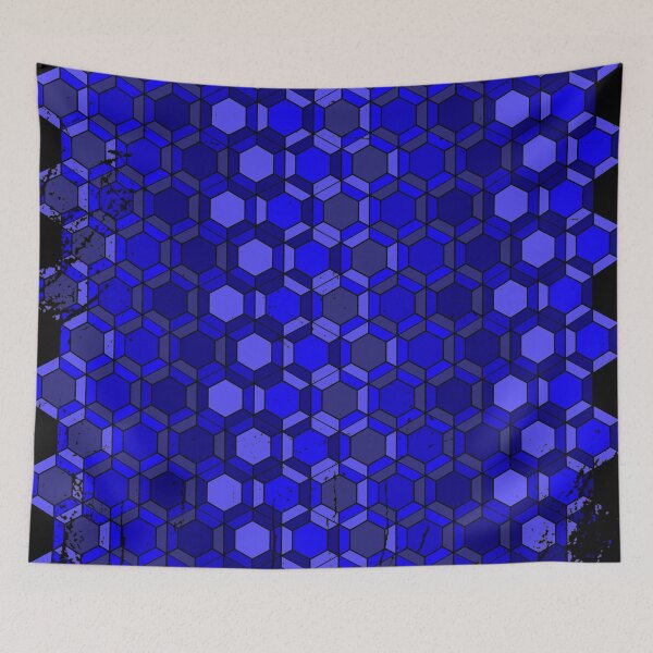 Item preview, Blue hectagon pattern designed and sold by jc007.