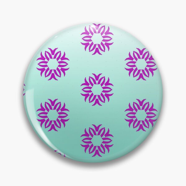 Item preview, Hot pink flowers on gradient aqua designed and sold by PetaJaneHome.