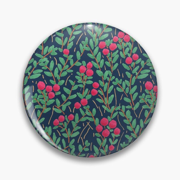 Item preview, Organic wild berries pattern in navy blue designed and sold by AgusCami.