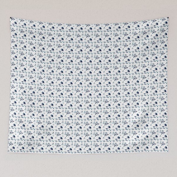 Item preview, Patterned flowers in blue designed and sold by Moonyflower.