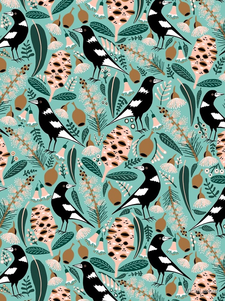 Australian bush magpies by VickiLarner