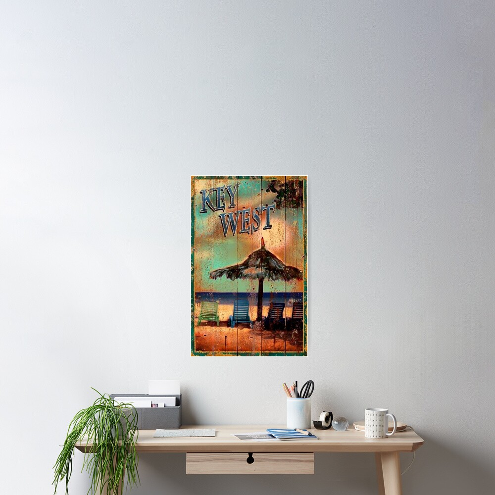 KEY WEST FLORIDA VINTAGE SIGN Poster