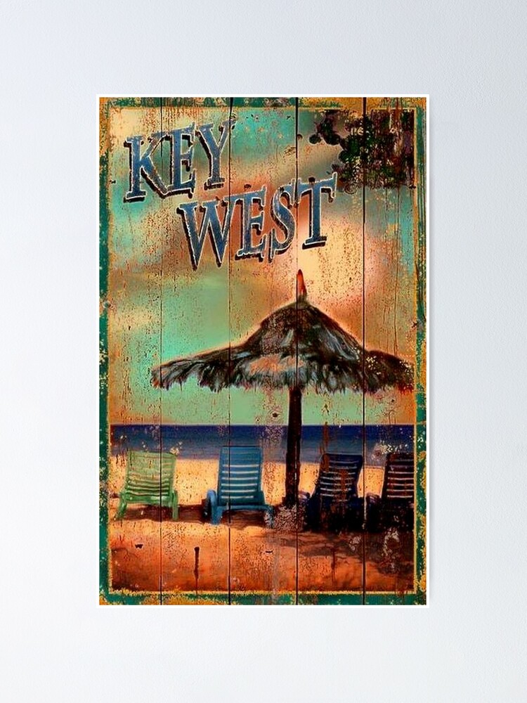 Alternate view of KEY WEST FLORIDA VINTAGE SIGN Poster