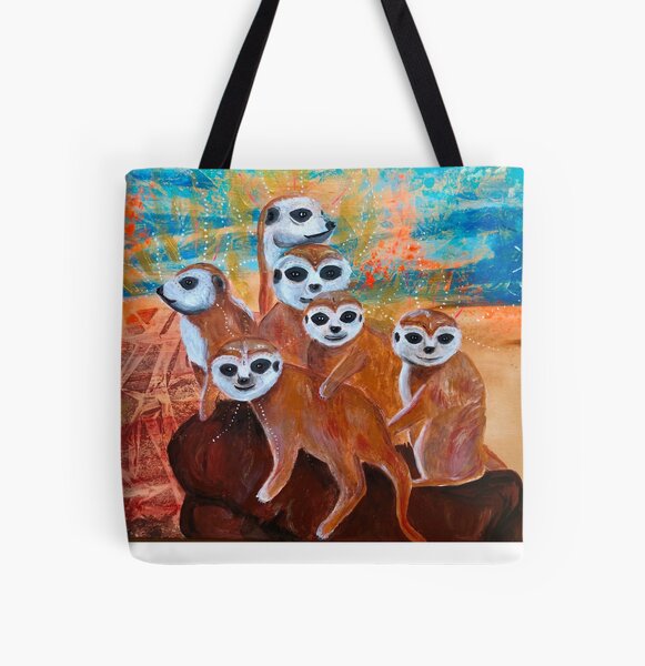 Erdmännchen - Zusammenhalt Allover-Print Tote Bag