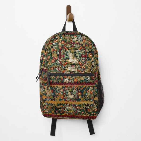 Vista previa del artículo con la obra «Tapiz floral de unicornio medieval», diseñado y vendido por Epitome Girl.