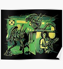 Jurassic Xenomorphs Parody Mashup Poster