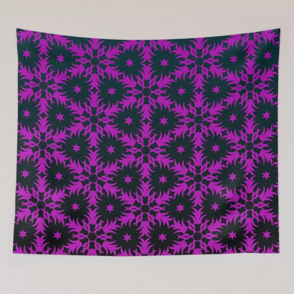 Item preview, Hot pink floral design on forest green gradient background  designed and sold by PetaJaneHome.