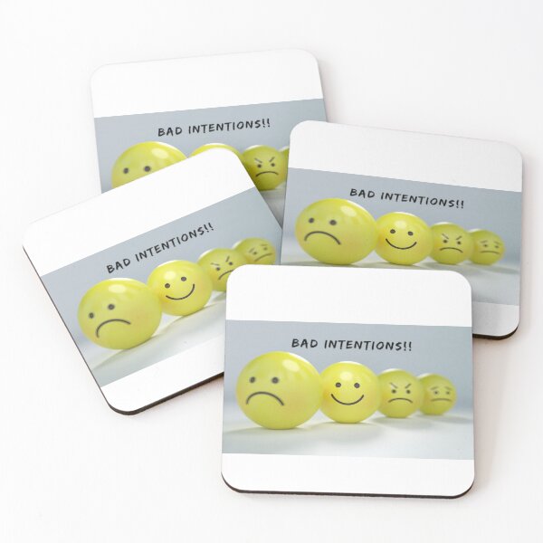 Item preview, Smiley face ‘ Bad intentions’ designed and sold by Got-Ya-Bak.