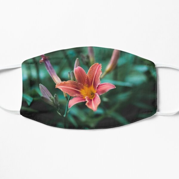 Orange lilly Flat Mask