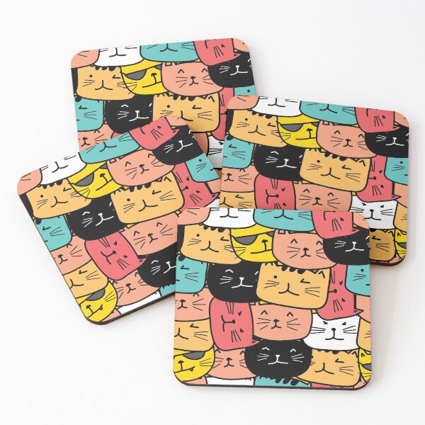 Item preview, Colorful Cat Doodle Pattern designed and sold by designsnmore.